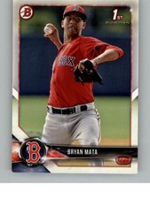 2018 Bowman Bryan Mata BP2 Prospects Boston Red Sox
