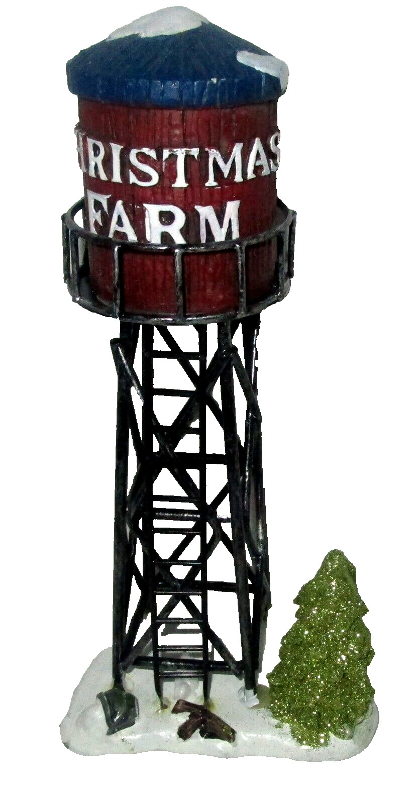 CHRISTMAS ~Village accessory ~ WATER TOWER ~ 3.25" X 2.375" X 6.875"