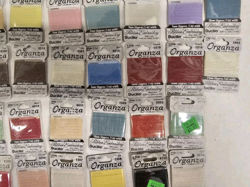 New Bucilla Organza Ribbon Embroidery Lot of 64 Assorted Colors. E7 - Image 4 of 4