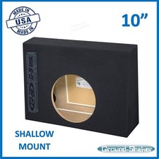 10" Single Sealed Shallow Mount Sub Box Slim Speaker Box Subwoofer Enclosure