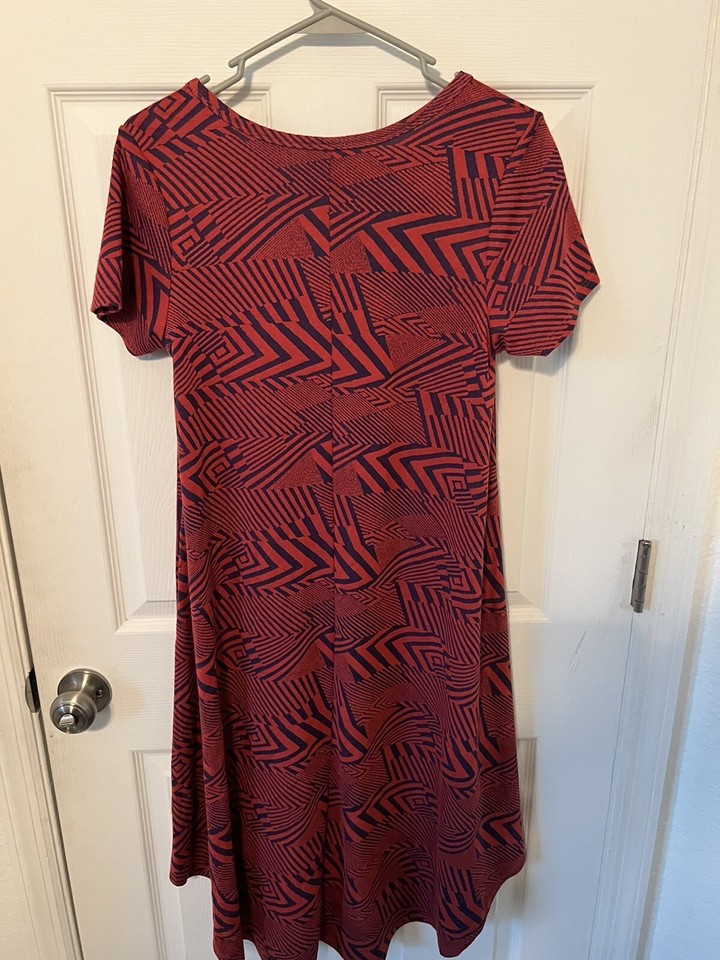 LulaRoe Short Sleeve Knee Length Shirt Dress Size XS Womens Casual