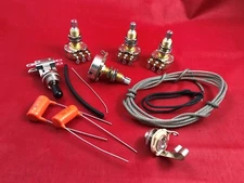 Upgrade Guitar Kit Long Shaft Pots Switch Orange Drop Caps For Gibson Les Paul