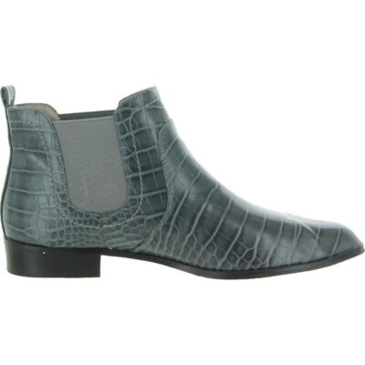 Women's Array Reagan Crocodile Gray Faux Leather Ankle Booties Size 9M