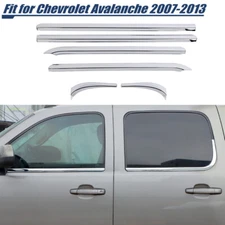 Chrome Window Bottom Sill Trim Cover Overlays For Chevy Silverado Suburban 07-13