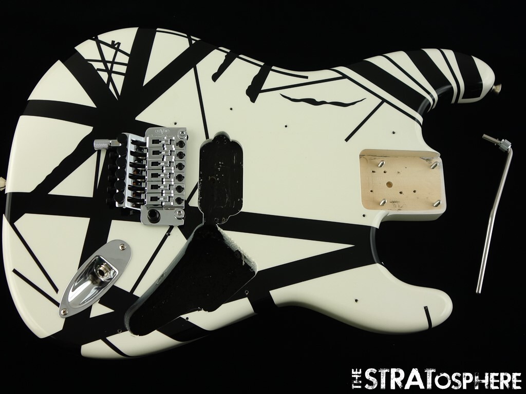 EVH Striped Series BODY + HARDWARE Guitar Floyd Rose DTuna White +