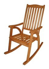 Schaukelstuhl Holz Schaukelsessel Gartensessel RIO Eukalyptus Innen + Außen