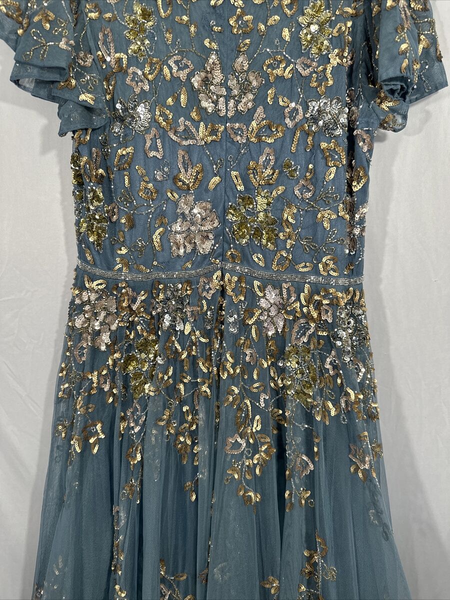 （US発）Mac Duggal バタフライスリーブ イブニングドレス NEW $798 Mac Duggal [ 12 ] Embellished Butterfly Sleeve High