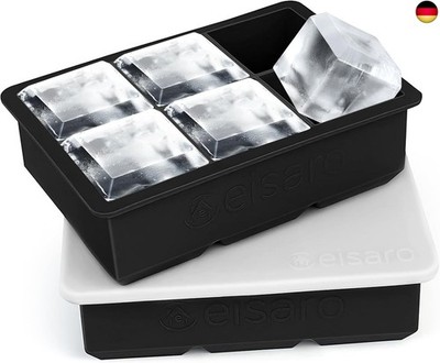 Silicone Ice Cube Tray with Lid, Leak-Proof Silicone Ice Cube Tray, BPA-Free