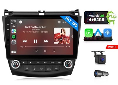 For Honda Accord 2003-2007 10.1'' Android 14 4+64 Car Stereo CarPlay Split Screen
