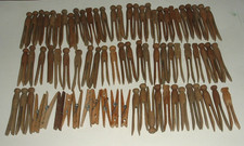 LQQK  88 vintage WOOD CLOTHES PINS lot 2