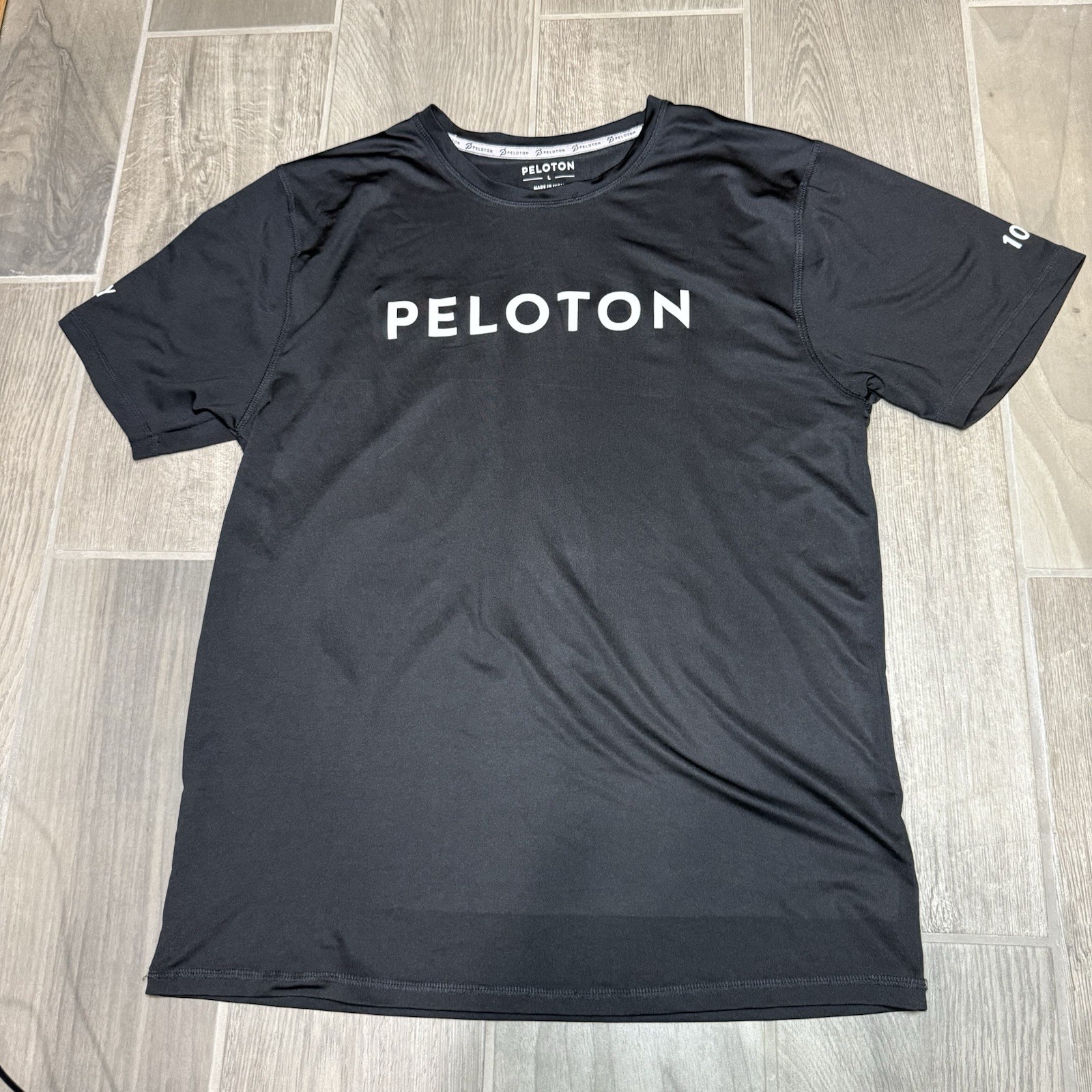 Camiseta Peloton Century 100 Milestone Hombre Grande Negra Rendimiento