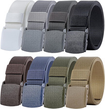 8pcs Nylon Soldier Tactical Plastic Buckle Belt Webbing Canvas Outdoor Web Belt
