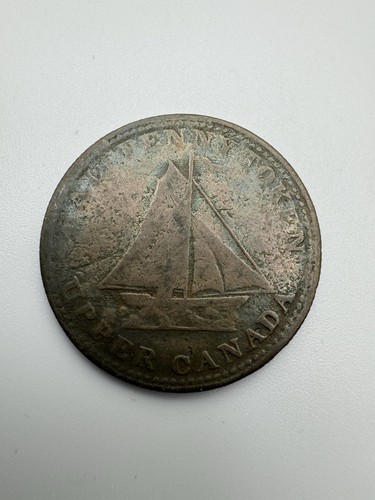 1833 Upper Canada Half Penny Medaille - Bild 2 von 2