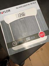 Taylor Glass Digital Bathroom Scale 400 lb Capacity Model 7549 LG LCD Digital EC