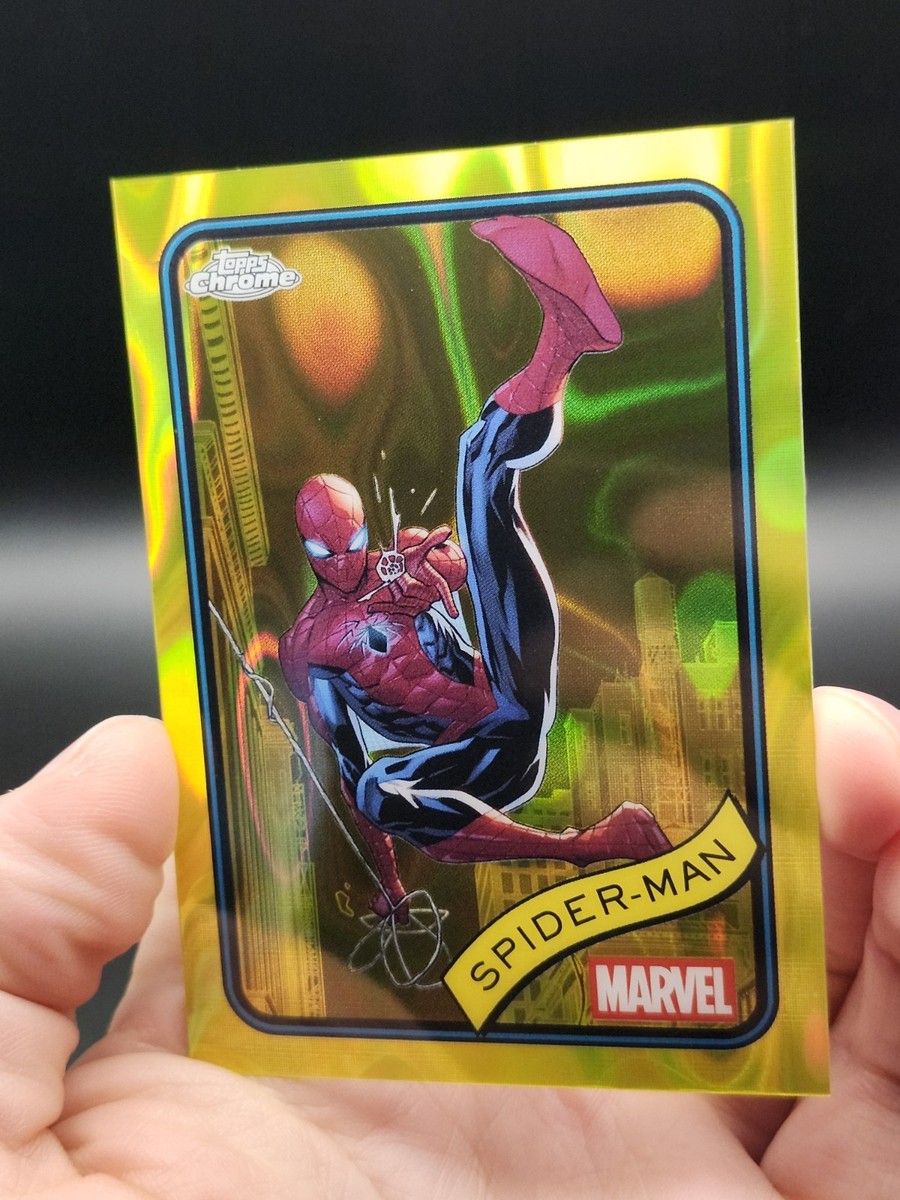 2025 Topps Chrome Marvel Spider-Man Yellow Lava Refractor #101 | eBay