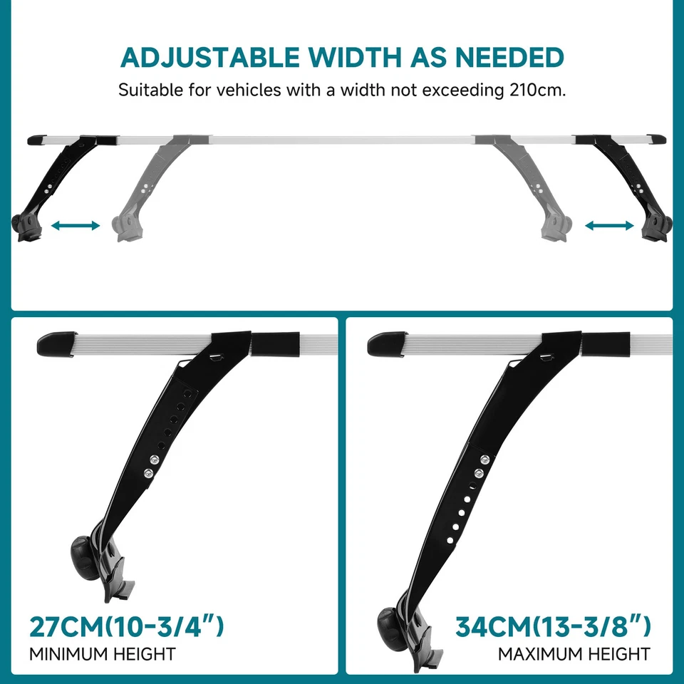 63" Van Roof Rack Cross Bars Cargo Carrier Luggage For Volvo 740 850 940 Wagon Foto 3 de 4