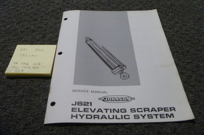Caterpillar 621 Tractor Johnson J621 Scraper Hydraulic Sys Service Manual 37G xz