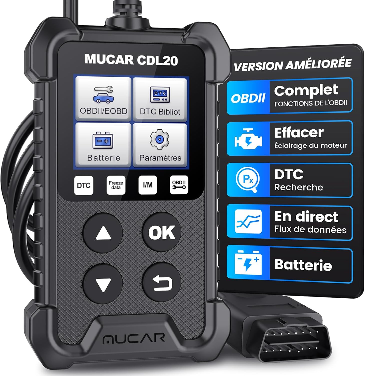 Valise Diagnostic Auto OBD2 CDL20 Multimarque et Lecteur Code Erreur Moteur DTC