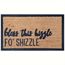 Funny Coir Doormat Welcome Bless This Hizzle Fo Shizzle Front Porch Decor Door