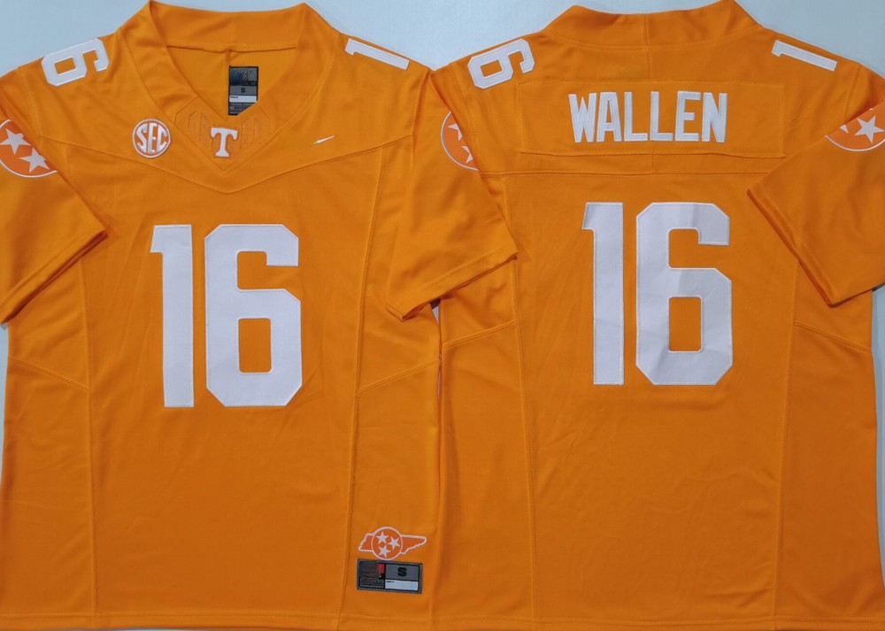 Maglia Baseball Tennessee Volunteers 3D &ndash; 16 Wallen, 2025, Personalizzabile, Unisex