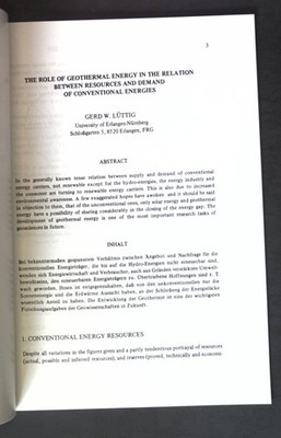 The role of geothermal energy in the relation between resources and demand of co