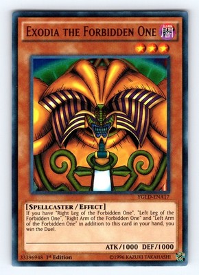 Yugioh Exodia the Forbidden One YGLD-ENA17 1st Edition Ultra Rare Holo - NM  