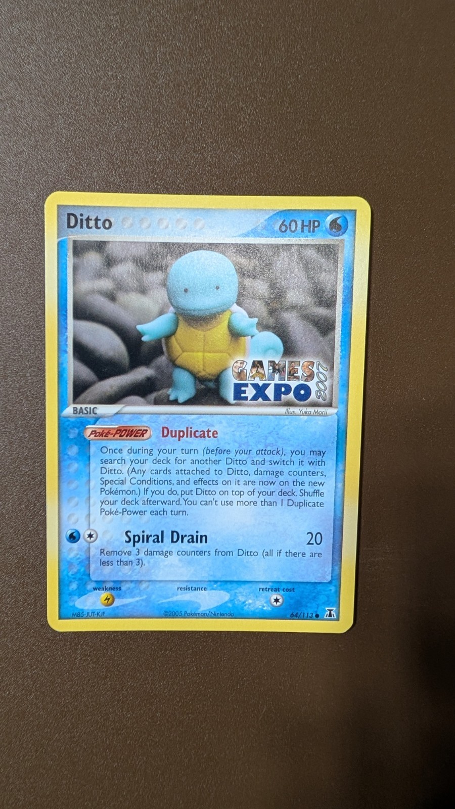 Ditto GAMES EXPO Card- Ex Delta Species 64/113-Super Rare Pokémon Promo -NM
