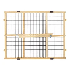 North States Wire Mesh Dog Gate: 26.5-42 Wide. Pressure Mount. No Tools Needed.
