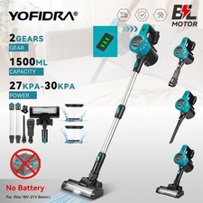 Cordless Vacuum Cleaner, 18V, 1.5L Dust Cup, Dual-Gear Power, LED Light