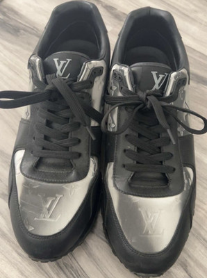 Louis Vuitton Herren Sneaker Low Top Schnürung Schwarz/Grau Logo EU 45