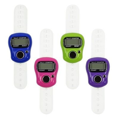 LKbeuuu 4 PCS Electronic Finger Counter, 5 Digit Blue, Purple, Pink, Green