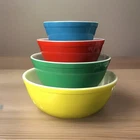 NEW Vintage Pyrex Primary Colors Nesting Mixing Bowls Set #401 402 403 404 LOOK