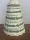 Vintage Set Of 5 Hull Pottery Bowls. Yellowwear With Green Stripe. Scalloped