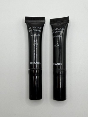 2 X NEW CHANEL LE VOLUME DE CHANEL MASCARA #10 NOIR BLACK .03 OZ SAMPLE