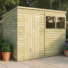 8x6 WOODEN PENT SHED SINGLE DOOR WINDOW OUTDOOR GARDEN STORAGE STORE 8ft x 6ft