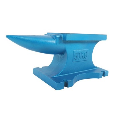 110lb Anvil Blacksmith Forged iron 50kg Heat Treated Long Round Horn