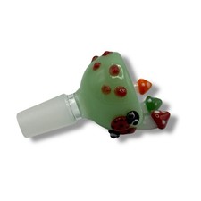 14mm Glass Bowl Piece Slide For Water Pipes - Soft Green - "Summertime Vibes"
