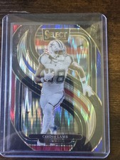 2024 Panini Select - Premier Level CeeDee Lamb #135 Red & Blue Shock Prizm
