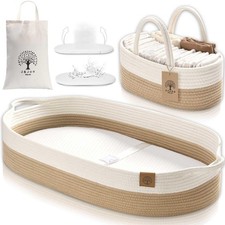 Baby Changing Basket includes Diaper Caddy - Breathable  Waterproof Dual-Cov...