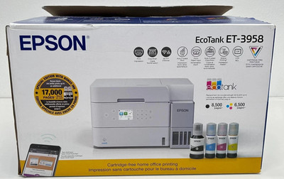 Epson EcoTank ET 3958 Wireless Color All in One Printer OPEN BOX