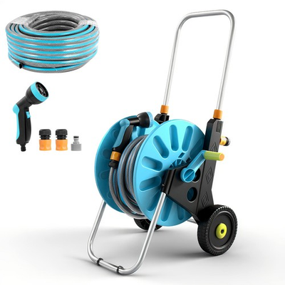 #ad Water hose transporter water hose storage rack with 20m hose $52.99