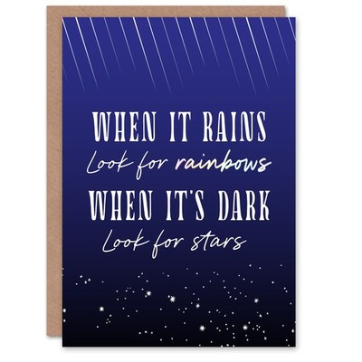 When It's Dark Look For Stars Oscar Wilde Quote Greeting Card
