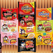 Samyang Hot Chicken Spicy Ramen Noodle Assorted Mix Buldak Pack of 10