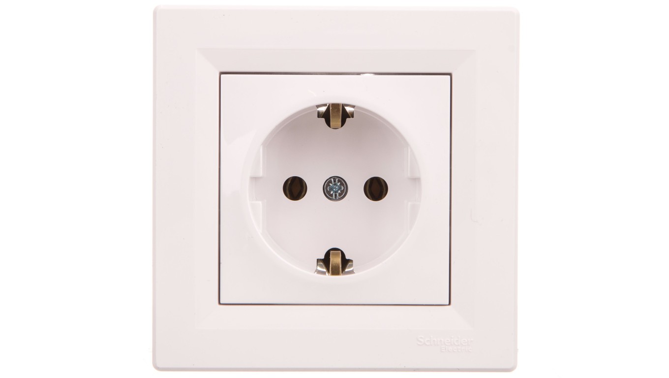 Asphora Single Socket with/u Schuko White EPH2900121