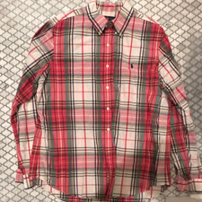 Ralph Lauren XL Plaid Long Sleeve Button-Down Cotton Woven Shirt