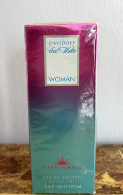Davidoff Cool Water Woman Happy Summer 3.4 oz / 100 ml EDT Spray Perfume SEALED