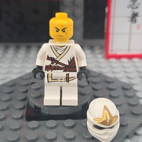 LEGO Ninjago Minifigure White Zane ZX with Gold Helmet 30086 Genuine