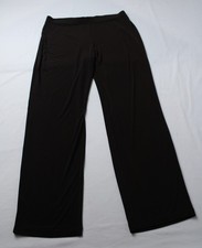 Susan Graver Women's Liquid Knit Straight Leg Pants EH6 Dark Brown Large