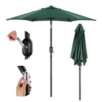 VonHaus Parasol Umbrella 2M Garden Parasol with Crank & Tilt Function, Green