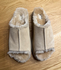 UGG Greenport Slide Sand Suede Sheepskin Slippers Women s 9 EU 40 NWOB 1167610